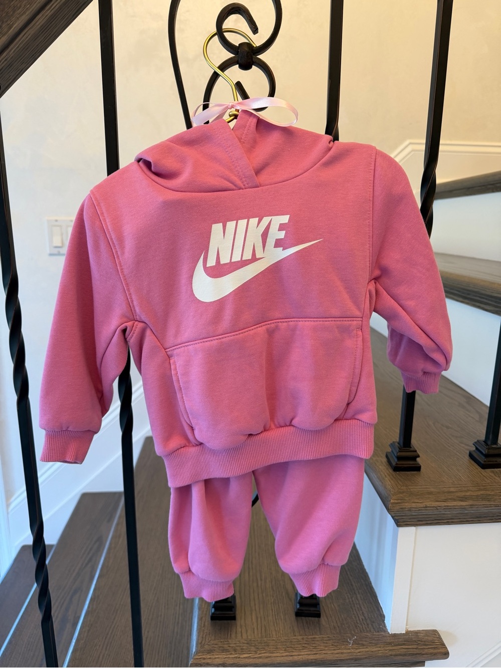 Nike Toddler Girls Pink Fleece Tracksuit Set